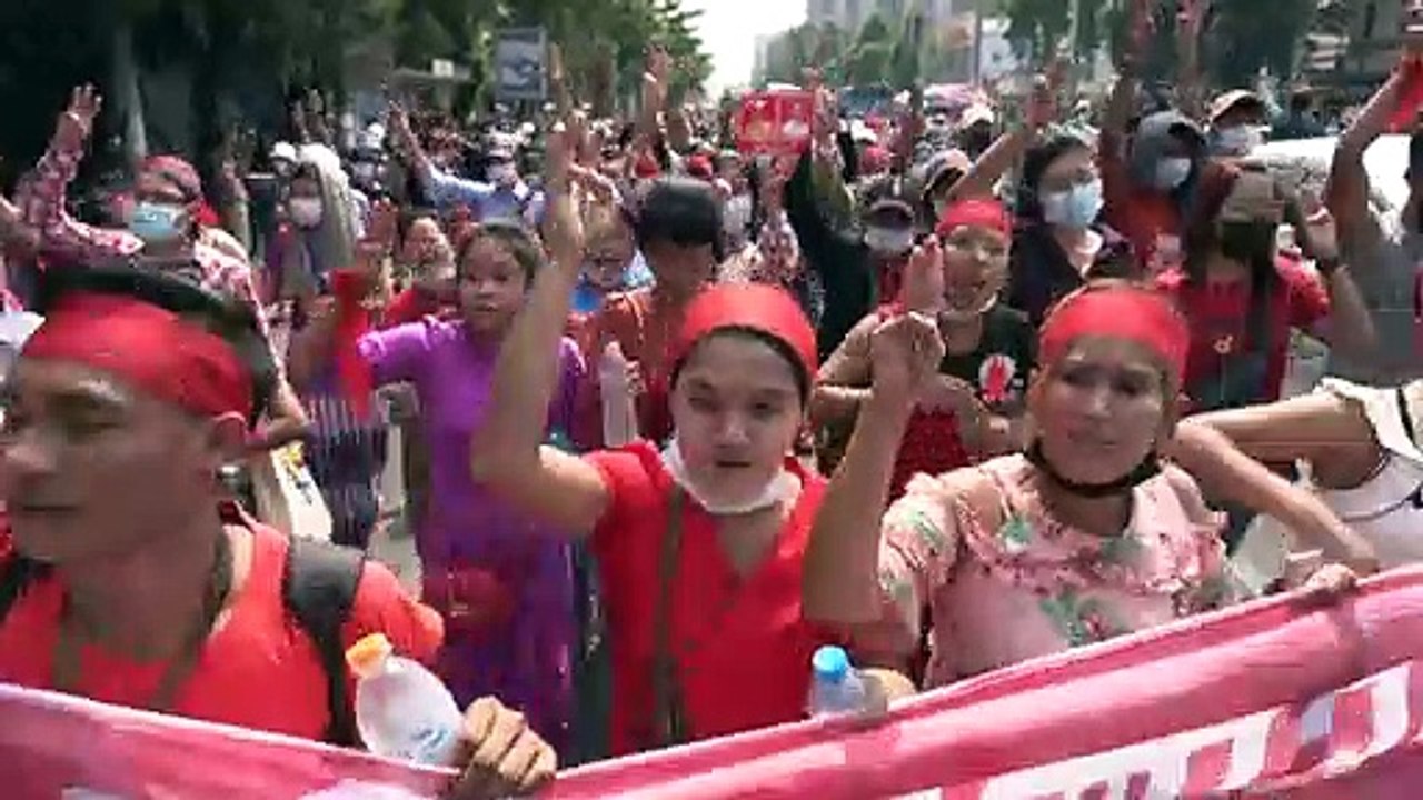 Proteste gegen Putsch in Myanmar: 'Wir kämpfen bis zum Schluss'