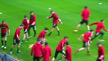 Entrenamiento de los jugadores de Osasuna en El Sadar a 24 horas de recibir a la SD Eibar