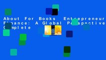 About For Books  Entrepreneurial Finance: A Global Perspective Complete