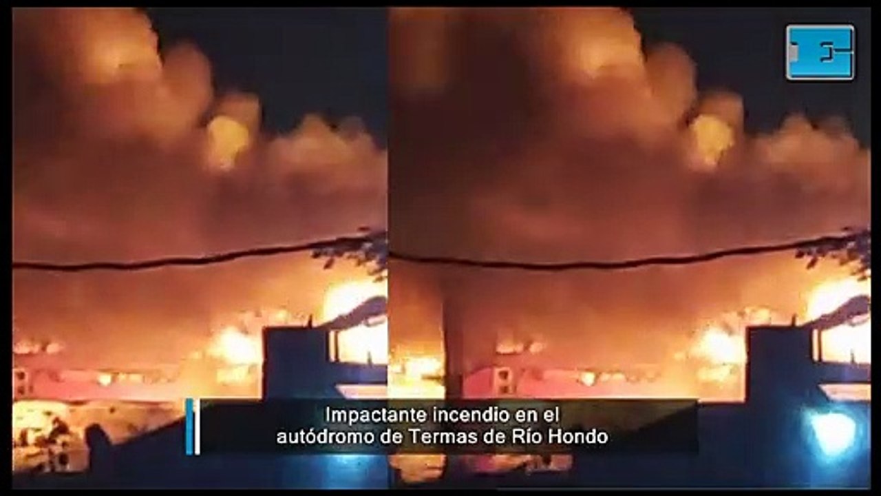 Impactante incendio en el autódromo de Termas de Río Hondo