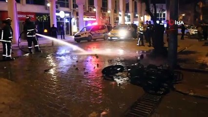 Kavgada hıncını alamadı, motosikletini yaktı