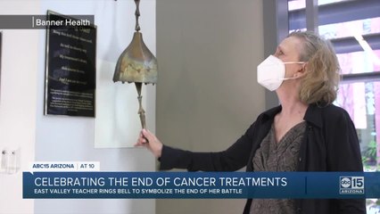 Valley teacher celebrates knocking out cancer with celebratory bell-ringing in Gilbert