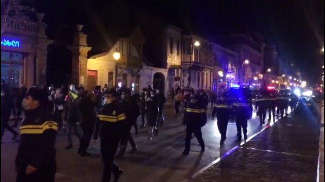 Протест против карантина карантинных мер в Грузии