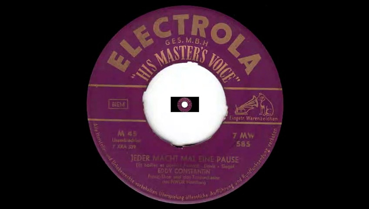 Eddie Constantine - Jeder Macht Mal Eine Pause - 1955