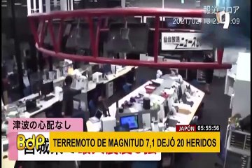 Japón: al menos 20 heridos tras terremoto de magnitud 7.1
