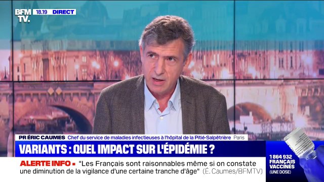Covid-19: le Pr Éric Caumes estime probable que le variant britannique soit le plus répandu dans la population française d'ici mars