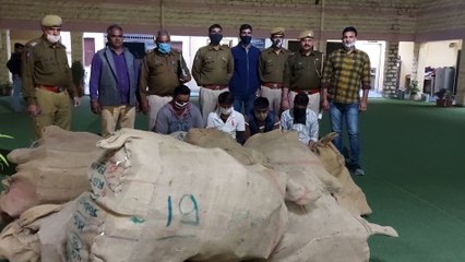 गोदाम से 19 बोरों में भरे बर्तन चुराकर बेचे, चार गिरफ्तार