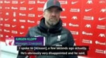 Klopp refuses to blame 'world-class' Allison for heavy defeat