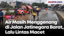 Air Masih Menggenang di Jalan Jatinegara Barat, Lalu Lintas Macet