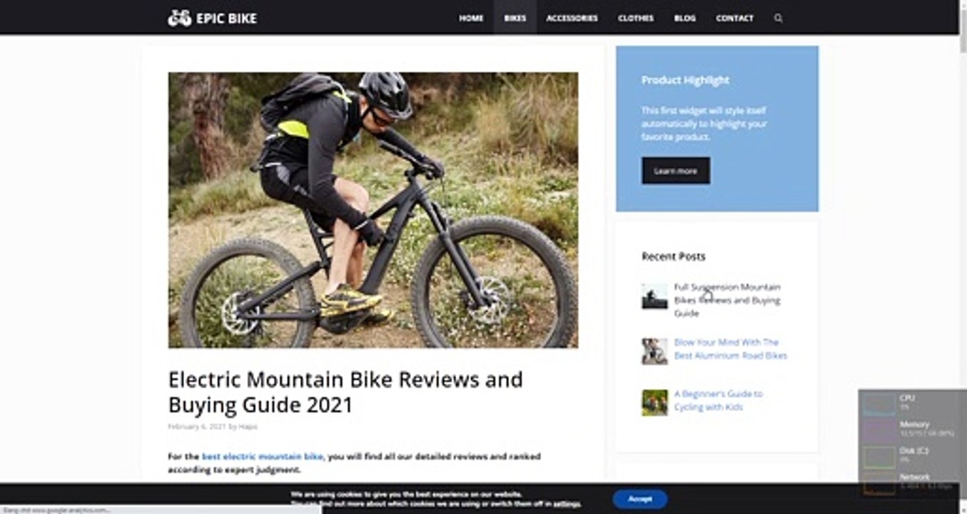 Review website Epic Bike