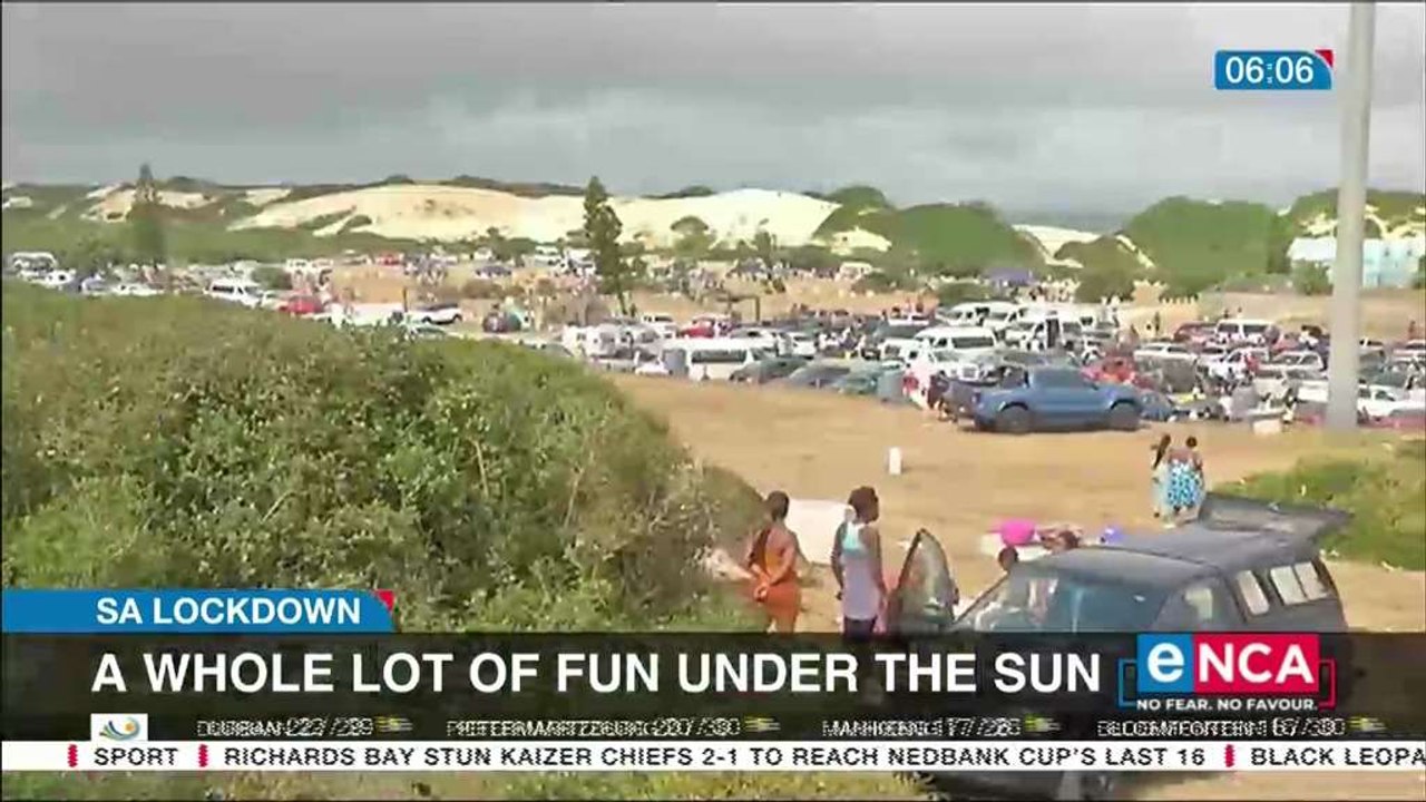 PE holidaymakers enjoy the sun at the beach