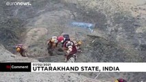 شاهد: عمليات الإنقاذ جارية لإغاثة المفقودين جراء الانهيار الجليدي في الهيمالايا