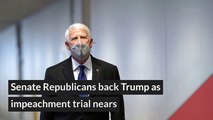 Senate Republicans back Trump as impeachment trial nears, and other top stories in general news from February 08, 2021.