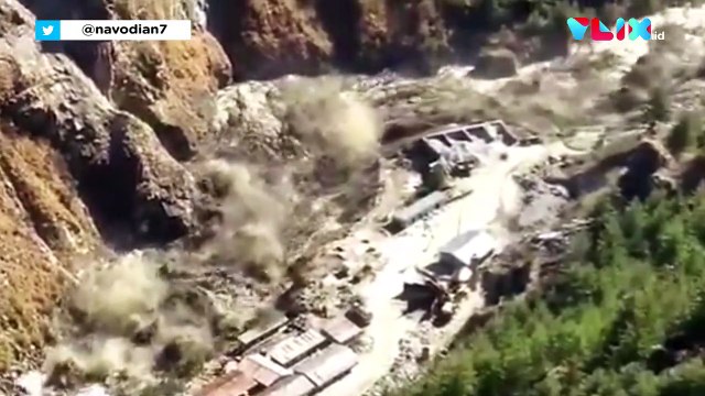 Ngeri! Detik-detik Bendungan Hancur oleh Glacier Himala