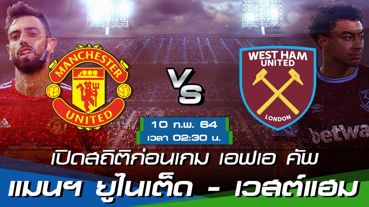 แมนเชสเตอร์ ยูไนเต็ด - เวสต์แฮม ยูไนเต็ด : พรีวิวก่อนเกม เอฟเอ คัพ 2020/21