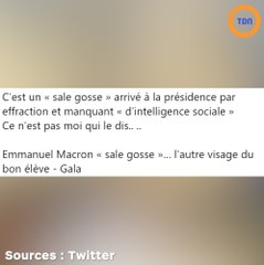 Emmanuel Macron, mal mené par les internautes après la parution de sa biographie le qualifiant de "sale gosse"