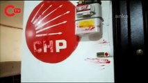 İskilip’te CHP binasına boyalı saldırı