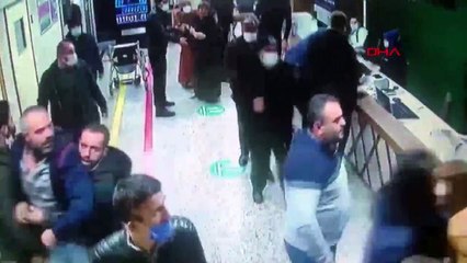 Sağlık çalışanlarına saldırı kamerada