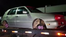 Carro que foi furtado na Rua Cuiabá é encontrado depenado no Bairro Lago Azul