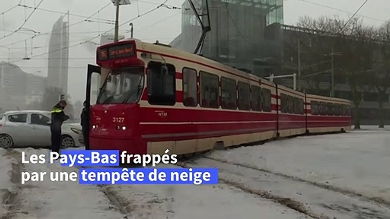 Les Pays-Bas frappés par leur première tempête de neige en 10 ans