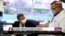 Coronavirus - Le ministre de la Santé Olivier Véran a reçu ce matin sa première dose de vaccin anti-Covid devant les caméras - VIDEO