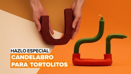 Hazlo especial: candelabro para dos ardientes velas