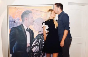 Paris Hilton gifts Carter Reum a life-size portrait for his 40th birthday