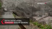 Detik-detik Mobil Terseret Banjir Lahar Hujan Semeru