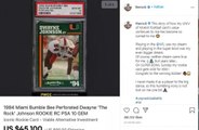 Dwayne 'The Rock' Johnson 'humbled' after rookie card sells for $45k