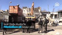 İsrail Doğu Kudüs'te Filistinlilere ait binayı yıktı