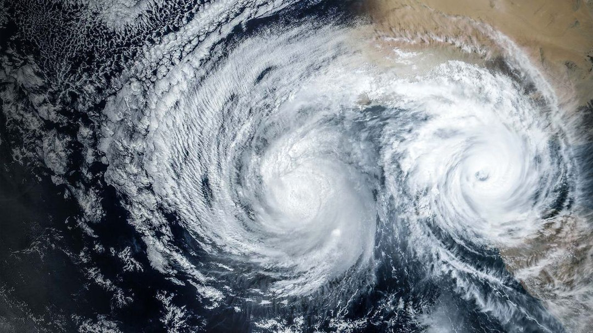 ⁣What If Two Hurricanes Collided?