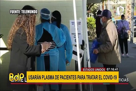 EEUU: autorizan uso de plasma convaleciente de pacientes para tratar la covid-19