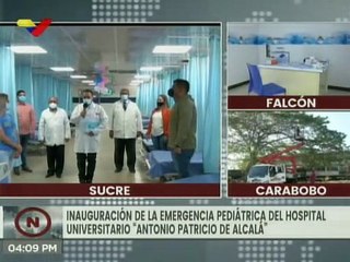 Inauguran emergencia pediátrica del hospital universitario Antonio Patricio de Alcalá en edo. Sucre