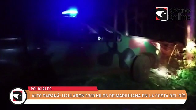 Alto Paraná hallaron 1300 kilos de marihuana en la costa del río