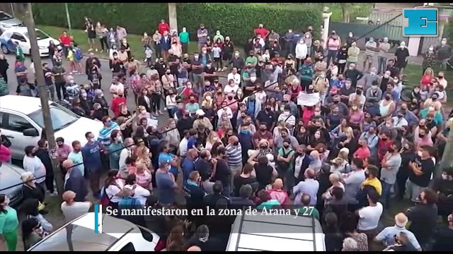 Fuerte protesta en Villa Elisa - vecinos movilizados en la calle reclaman por la inseguridad