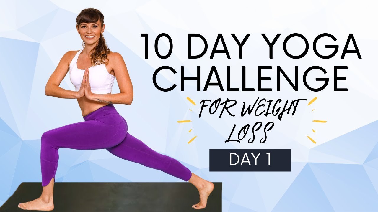Yoga for Weight Loss, 10 Day Challenge (Day 1)  Fat Burning Workout, 30 Minutes, Intermediate