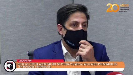 Nicolás Trotta aseguró que se podrá volver a las clases presenciales “en bloques semanales”