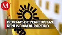 Renuncian decenas de perredistas en protesta por alianza con el PRI