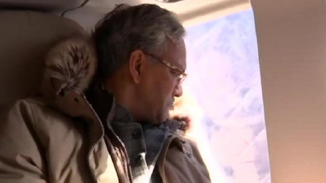 CM conducts aerial survey of affected areas in Chamoli