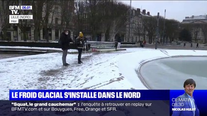 Avec un ressenti à -16°C, le froid glacial s'installe dans le Nord