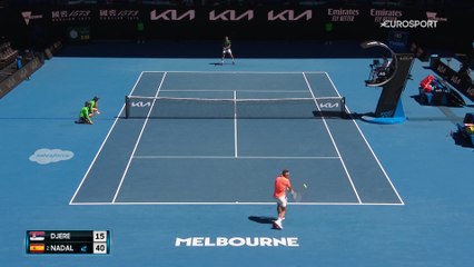Un coup de fusil en bout de course qui a pris la ligne et Djere a impressionné Nadal
