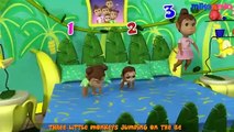 5 Little Monkeys Jumping on the Bed | Nursery Rhyme & Monkey Song | Kids Songs By Mike & Mia