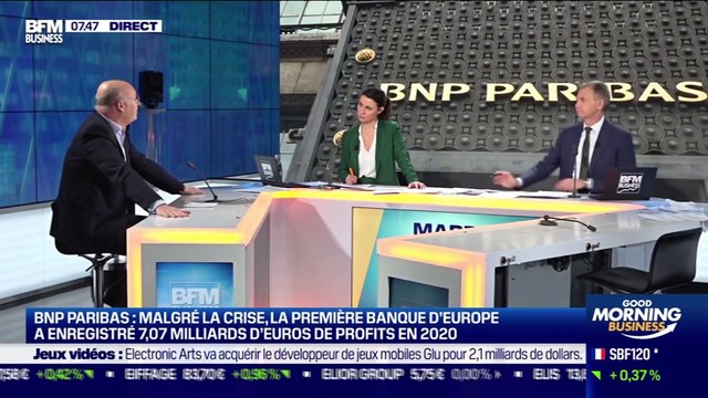 Thierry Laborde (BNP Paribas) : Malgré la crise, la première banque d'Europe a enregistré 7,7 milliards d'euros de profits en 2020 - 09/02