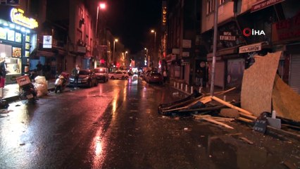 Şiddetli Rüzgar Nedeniyle Kağıthane ve Beyoğlu’nda Çatılar Uçtu