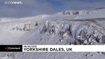 شاهد: الثلوج تغطي يوركشاير والعاصفة دارسي تضرب إنكلترا
