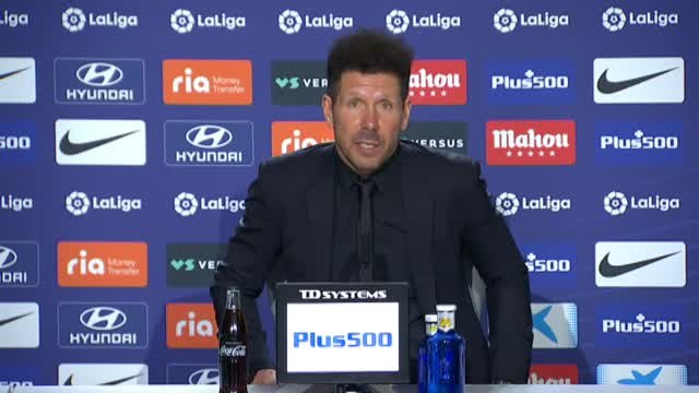 Simeone: Nosotros seguimos nuestro camino, me quedo con muchas cosas positivas