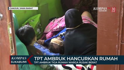 TPT Ambruk Tiga Rumah Warga Rusak Berat