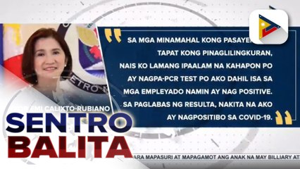 Pasay City Mayor Emi Calixto-Rubiano, nagpositibo sa COVID-19