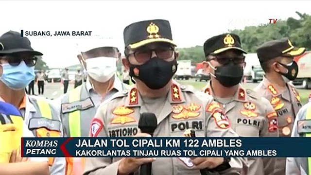Kondisi Terkini Jalan Tol Cipali KM 122 yang Ambles, Polisi Berlakukan Contraflow dari KM 117