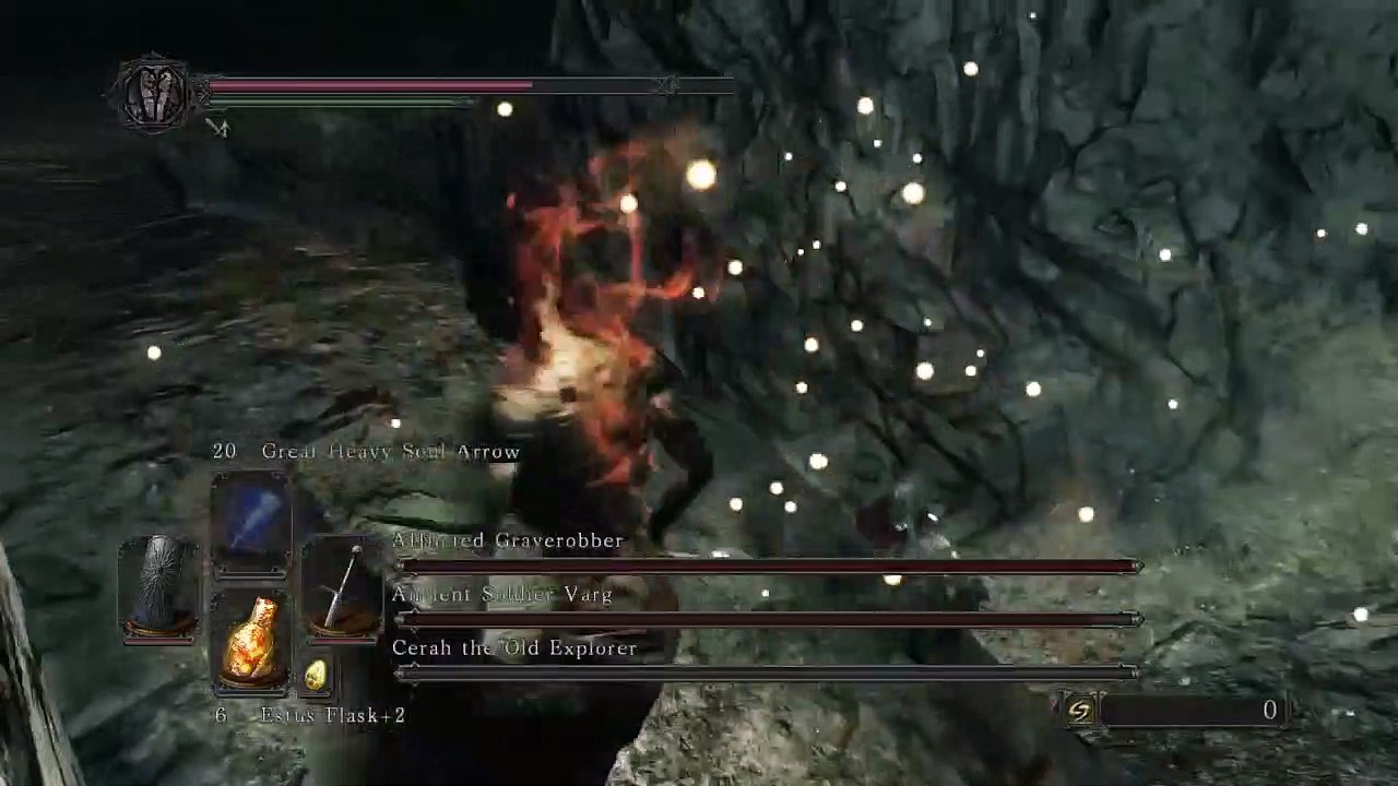 Boss - Afflicted Graverobber, Soldier Varg, Cerah  - Dark Souls II Scholar of the First Sin (PS4)